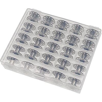 vhbw Aufbewahrungs-Box kompatibel mit Pfaff Creative 1,5 Nähmaschinen-Spulen inkl. Unterfaden-Spulen, Metall vhbw Aufbewahrungs-Box kompatibel mit Pfaff Creative 1,5 Nähmaschinen-Spulen inkl. Unterfaden-Spulen, Metall