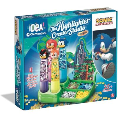 Clementoni Mein Textmarker-Atelier Sonic DIY Stifte-Set mit 4 Stiften & Figuren, Verzierungen & Aufklebern Kreativspielzeug & Geschenk-Set für Kinder ab 6 Jahren 18424 Clementoni Mein Textmarker-Atelier Sonic DIY Stifte-Set mit 4 Stiften & Figuren, Verzierungen & Aufklebern Kreativspielzeug & Geschenk-Set für Kinder ab 6 Jahren 18424