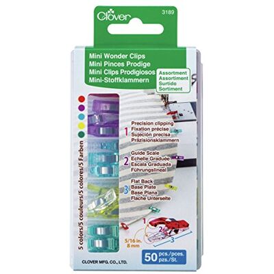 Clover Klee Mini Wonder Clips: 50 Stück: Sortiment. Clover Klee Mini Wonder Clips: 50 Stück: Sortiment.
