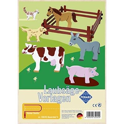 Pebaro 350/4S Laubsägevorlage Bauernhof II, 3mm Sperrholz DIN A 4, Motiv vorgedruckt, aussägen mit Laubsägebogen, basteln, anmalen, fertig, Basteln mit Holz, Geschenkidee Pebaro 350/4S Laubsägevorlage Bauernhof II, 3mm Sperrholz DIN A 4, Motiv vorgedruckt, aussägen mit Laubsägebogen, basteln, anmalen, fertig, Basteln mit Holz, Geschenkidee