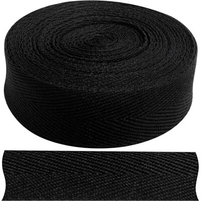 AERZETIX Fischgrät-Köperband 5 Meter x 20 mm aus Polyester Schwarze Farbe für Diverse Nähprojekte dekorativer Kurzwaren AERZETIX Fischgrät-Köperband 5 Meter x 20 mm aus Polyester Schwarze Farbe für Diverse Nähprojekte dekorativer Kurzwaren