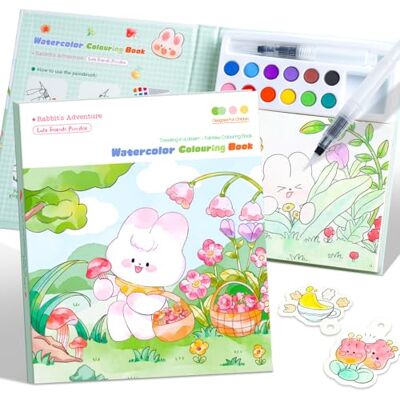 gesboole coloring book Wasser-Malbuch für Kinder ab 3–8 Jahren – Kreatives Aquarell-Malset zum Basteln & Lernen, Pädagogisches Spielzeug und Geschenkidee für Jungen & Mädchen-Kaninchen gesboole coloring book Wasser-Malbuch für Kinder ab 3–8 Jahren – Kreatives Aquarell-Malset zum Basteln & Lernen, Pädagogisches Spielzeug und Geschenkidee für Jungen & Mädchen-Kaninchen