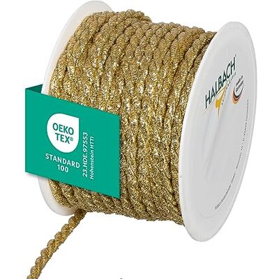 Halbach Lurex-Kordel, 6 mm x 25 m, Gold Halbach Lurex-Kordel, 6 mm x 25 m, Gold