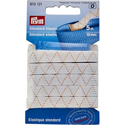 Prym 910121 Standard Elastic Gummiband 10 mm x 5 m – elastisches Nähband in Weiß, Oeko-TEX Zertifiziert, Kochfest & trocknergeeignet – Gummilitze für Hosen, Röcke, Pyjamas, Jacken Prym 910121 Standard Elastic Gummiband 10 mm x 5 m – elastisches Nähband in Weiß, Oeko-TEX Zertifiziert, Kochfest & trocknergeeignet – Gummilitze für Hosen, Röcke, Pyjamas, Jacken