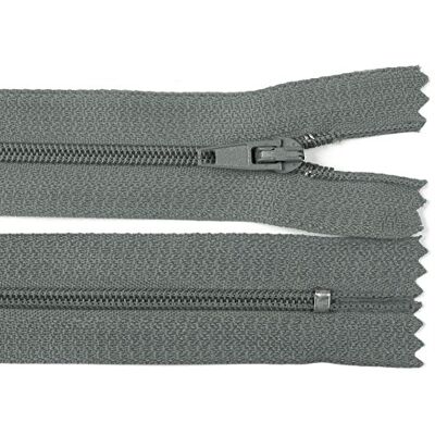 Schnoschi 10 Stück 12 cm Langer Spiralreißverschluss, Nicht teilbar, grau, 3mm Laufschiene Reißverschluss Schnoschi 10 Stück 12 cm Langer Spiralreißverschluss, Nicht teilbar, grau, 3mm Laufschiene Reißverschluss