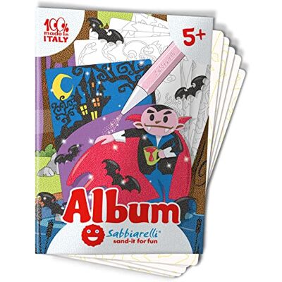 Sabbiarelli – Album Die Monster Klebebögen für Sand Art Enthält 5 Klebemotive A5 100% Made in Italy Kreativer Bastelspaß Kinder 5-12 Jahre FARBSAND NICHT ENTHALTEN Sabbiarelli – Album Die Monster Klebebögen für Sand Art Enthält 5 Klebemotive A5 100% Made in Italy Kreativer Bastelspaß Kinder 5-12 Jahre FARBSAND NICHT ENTHALTEN