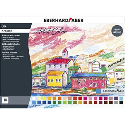Eberhard Faber 522536 Artist Color Softpastellkreiden in 36 brillanten Farben, weicher Abstrich, im Kartonetui, zum Mischen und Verreiben, ideal für flächiges Malen, in der Schule und Freizeit Eberhard Faber 522536 Artist Color Softpastellkreiden in 36 brillanten Farben, weicher Abstrich, im Kartonetui, zum Mischen und Verreiben, ideal für flächiges Malen, in der Schule und Freizeit