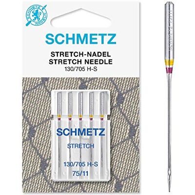 SCHMETZ Nähmaschinen-Nadeln, 89 Größen, 3 Stück + 1 Nadeleinfädler , Single Packet, Stretch 75/11 + Threader SCHMETZ Nähmaschinen-Nadeln, 89 Größen, 3 Stück + 1 Nadeleinfädler , Single Packet, Stretch 75/11 + Threader
