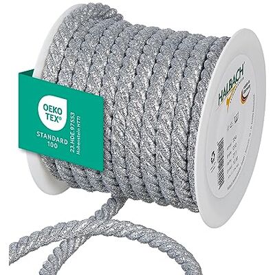 Halbach Lurex-Kordel, 10 mm x 10 m, Silber Halbach Lurex-Kordel, 10 mm x 10 m, Silber