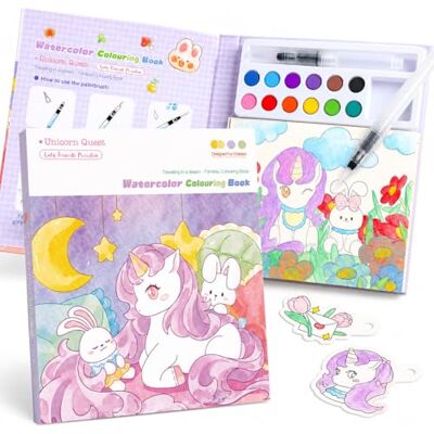 gesboole coloring book Wasser-Malbuch für Kinder ab 3–8 Jahren – Kreatives Aquarell-Malset zum Basteln & Lernen, Pädagogisches Spielzeug und Geschenkidee für Jungen & Mädchen-einhorn gesboole coloring book Wasser-Malbuch für Kinder ab 3–8 Jahren – Kreatives Aquarell-Malset zum Basteln & Lernen, Pädagogisches Spielzeug und Geschenkidee für Jungen & Mädchen-einhorn