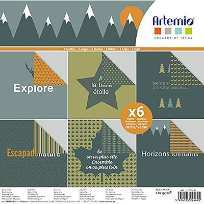 Artemio Block mit 6 Blättern Natur, 30 x 30 cm, 30x30 cm Artemio Block mit 6 Blättern Natur, 30 x 30 cm, 30x30 cm