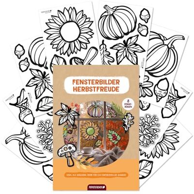 Papierdrachen Fensterbilder zum Ausmalen Kürbis, Blätter, Pilze 8 Motive Herbst Bastelset Fensterbilder zum Ausmalen Transparentpapier in 6 Farben kreativ DIY Papierdrachen Fensterbilder zum Ausmalen Kürbis, Blätter, Pilze 8 Motive Herbst Bastelset Fensterbilder zum Ausmalen Transparentpapier in 6 Farben kreativ DIY
