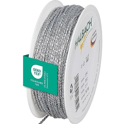 Halbach Lurex-Kordel, 2 mm x 50 m, Silber Halbach Lurex-Kordel, 2 mm x 50 m, Silber