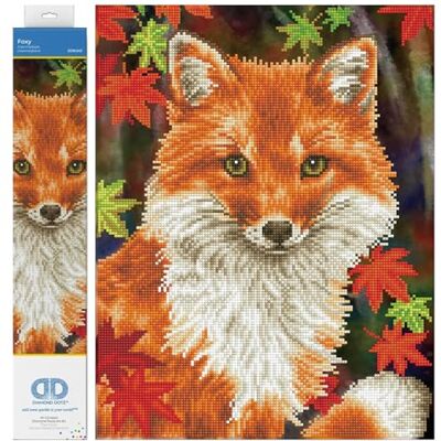 DIAMOND DOTZ DD9.043 Original 5D Diamond Painting Set Fuchs Foxy, Kreativset mit 14.758 Diamant Mosaiksteinen, Malset ca. 35 x 45 cm, DIY Komplettset für Erwachsene und Kinder ab 8 Jahren DIAMOND DOTZ DD9.043 Original 5D Diamond Painting Set Fuchs Foxy, Kreativset mit 14.758 Diamant Mosaiksteinen, Malset ca. 35 x 45 cm, DIY Komplettset für Erwachsene und Kinder ab 8 Jahren