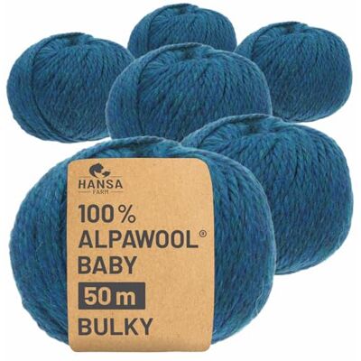 Hansa 100% Baby Alpakawolle in 50+ Farben (kratzfrei) 300g Set (6 x 50g) weiche Alpaka Wolle zum Stricken & Häkeln in 6 Garnstärken by Deep Ocean Heather (Blau) Hansa 100% Baby Alpakawolle in 50+ Farben (kratzfrei) 300g Set (6 x 50g) weiche Alpaka Wolle zum Stricken & Häkeln in 6 Garnstärken by Deep Ocean Heather (Blau)