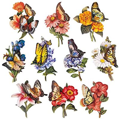 Ideen mit Herz 3-D Motive, ausgestanzt, ca. 7-10 cm, 10 Stück im Beutel Bilder zum Basteln & Dekorieren Grußkarten selber machen Bildmotive für Scrapbooking (Schmetterlinge & Blüten 02) Ideen mit Herz 3-D Motive, ausgestanzt, ca. 7-10 cm, 10 Stück im Beutel Bilder zum Basteln & Dekorieren Grußkarten selber machen Bildmotive für Scrapbooking (Schmetterlinge & Blüten 02)