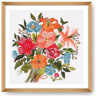 Trimits Große Kreuzstich-Sets gezählte Stickerei Handarbeit für Erwachsene, Kinder, Weihnachtsgeschenke (Rahmen nicht im Lieferumfang enthalten) 11-fädiges Aida-Gewebe Blumenstrauß Trimits Große Kreuzstich-Sets gezählte Stickerei Handarbeit für Erwachsene, Kinder, Weihnachtsgeschenke (Rahmen nicht im Lieferumfang enthalten) 11-fädiges Aida-Gewebe Blumenstrauß