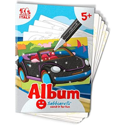 Sabbiarelli – Album Die Autos Klebebögen für Sand Art Enthält 5 Klebemotive A5 100% Made in Italy Kreativer Bastelspaß Kinder 5-12 Jahre FARBSAND NICHT ENTHALTEN Sabbiarelli – Album Die Autos Klebebögen für Sand Art Enthält 5 Klebemotive A5 100% Made in Italy Kreativer Bastelspaß Kinder 5-12 Jahre FARBSAND NICHT ENTHALTEN