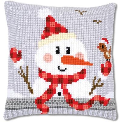 Vervaco Kreuzstich Stickpackungen Kissen Stickerei Set Anfänger Vorgedruckt Schneemann DIY Set Kreativ Set Für Erwachsene Dekoratives Kissen ca. 40 x 40 cm Bastelset Handwerker Haus Dekoration Vervaco Kreuzstich Stickpackungen Kissen Stickerei Set Anfänger Vorgedruckt Schneemann DIY Set Kreativ Set Für Erwachsene Dekoratives Kissen ca. 40 x 40 cm Bastelset Handwerker Haus Dekoration