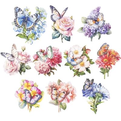 Ideen mit Herz 3-D Motive, ausgestanzt, ca. 7-10 cm, 10 Stück im Beutel Bilder zum Basteln & Dekorieren Grußkarten selber machen Bildmotive für Scrapbooking (Schmetterlinge & Blüten 3) Ideen mit Herz 3-D Motive, ausgestanzt, ca. 7-10 cm, 10 Stück im Beutel Bilder zum Basteln & Dekorieren Grußkarten selber machen Bildmotive für Scrapbooking (Schmetterlinge & Blüten 3)