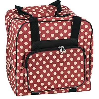 Unbekannt Overlock Tasche im Design rot/creme gepunktet Unbekannt Overlock Tasche im Design rot/creme gepunktet