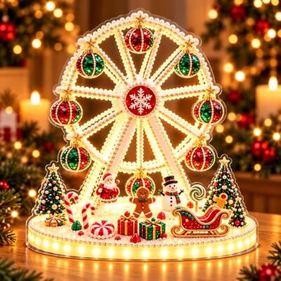 Generic Leuchtendes Weihnachtsdorf 3D Diamond Art Bauset DIY Weihnachtsdorf Diamantmalerei-Set: Vollflächig, funkelnde „Perlen“-Diamanten Generic Leuchtendes Weihnachtsdorf 3D Diamond Art Bauset DIY Weihnachtsdorf Diamantmalerei-Set: Vollflächig, funkelnde „Perlen“-Diamanten