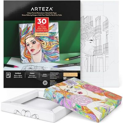 Arteza ARTZ-3562 Reisetagebuch zum Ausmalen - Farben & Entspannen Arteza ARTZ-3562 Reisetagebuch zum Ausmalen - Farben & Entspannen