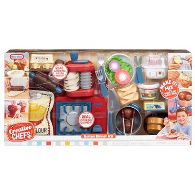little tikes Creative Chefs Italian Restaurant Kit– mit Make It Mix und 33 Realistischen Utensilien, Rollenspiel-Kochset, Nicht ESSBAR, Geeignet für Jungen und Mädchen ab 3 Jahren little tikes Creative Chefs Italian Restaurant Kit– mit Make It Mix und 33 Realistischen Utensilien, Rollenspiel-Kochset, Nicht ESSBAR, Geeignet für Jungen und Mädchen ab 3 Jahren
