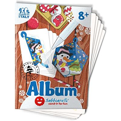 Sabbiarelli – Album 3D-Weihnachtskugel Klebebögen für Sand Art Enthält 5 Karton-Klebebögen A5 für 1 3D-Weihnachtsdekoration 100% Made in Italy 8-12 Jahre FARBSAND NICHT ENTHALTEN Sabbiarelli – Album 3D-Weihnachtskugel Klebebögen für Sand Art Enthält 5 Karton-Klebebögen A5 für 1 3D-Weihnachtsdekoration 100% Made in Italy 8-12 Jahre FARBSAND NICHT ENTHALTEN