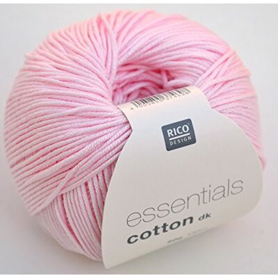 Rico Design Essentials doppelt gestrickt Garn, 100% Baumwolle, Rose Rico Design Essentials doppelt gestrickt Garn, 100% Baumwolle, Rose