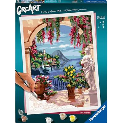 Ravensburger CreArt 25963 Lago Maggiore Malen nach Zahlen Erwachsene, DIY Malset mit Pinsel und Acrylfarben, Geschenk für Frauen und Männer, Malen für Erwachsene Ravensburger CreArt 25963 Lago Maggiore Malen nach Zahlen Erwachsene, DIY Malset mit Pinsel und Acrylfarben, Geschenk für Frauen und Männer, Malen für Erwachsene