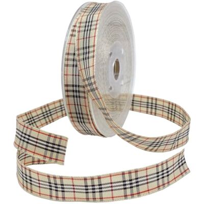 Morex Brombeer-Karo Band, Polyester, Natürlich, 5/8-Inch, 20 Morex Brombeer-Karo Band, Polyester, Natürlich, 5/8-Inch, 20