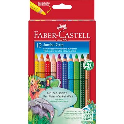 Faber-Castell Buntstifte Set Jumbo Grip 12-teilig im Kartonetui Faber-Castell Buntstifte Set Jumbo Grip 12-teilig im Kartonetui