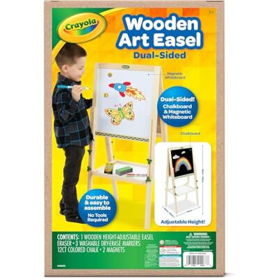 CRAYOLA , Doppelseitige Holztafel, doppelseitig, schwarz und weiß CRAYOLA , Doppelseitige Holztafel, doppelseitig, schwarz und weiß