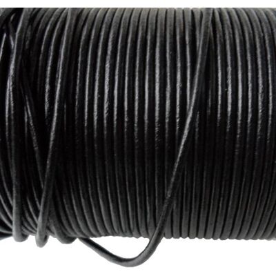 Auroris 10m Rolle Lederband rund Ø 2mm schwarz Auroris 10m Rolle Lederband rund Ø 2mm schwarz