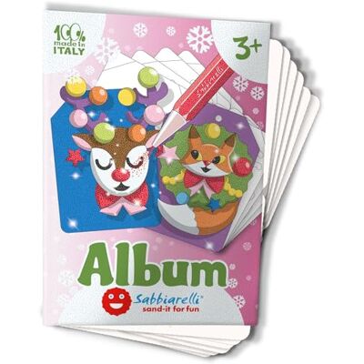 Sabbiarelli – Album Weihnachtskarten Klebebögen für Sand Art Enthält 10 Karton-Klebebögen A6 100% Made in Italy Kreativer Bastelspaß Kinder 3-5 Jahre FARBSAND NICHT ENTHALTEN Sabbiarelli – Album Weihnachtskarten Klebebögen für Sand Art Enthält 10 Karton-Klebebögen A6 100% Made in Italy Kreativer Bastelspaß Kinder 3-5 Jahre FARBSAND NICHT ENTHALTEN