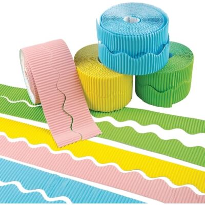 Randrolle - Pastell Wellpappenrand - 6 Rollen - 2x7,5m Randrolle - Pastell Wellpappenrand - 6 Rollen - 2x7,5m