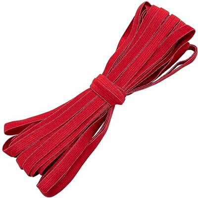 AERZETIX C67531 Flaches geflochtenes Gummiband 10 Meter Breite 10 mm Polyester + Latex Farbe rot AERZETIX C67531 Flaches geflochtenes Gummiband 10 Meter Breite 10 mm Polyester + Latex Farbe rot
