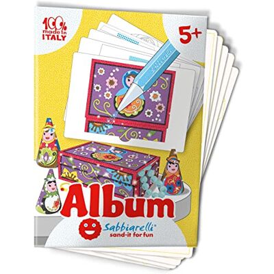 Sabbiarelli – Album Geschenke für Mama Klebebögen für Sand Art 5 Karton-Klebebögen A5 für 3 Ringhalter und 1 Schmuckkästchen 100% Made in Italy 5-12 Jahre FARBSAND NICHT ENTHALTEN Sabbiarelli – Album Geschenke für Mama Klebebögen für Sand Art 5 Karton-Klebebögen A5 für 3 Ringhalter und 1 Schmuckkästchen 100% Made in Italy 5-12 Jahre FARBSAND NICHT ENTHALTEN