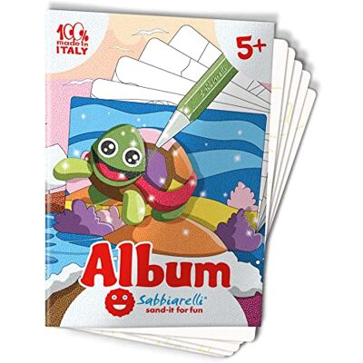 Sabbiarelli – Album Das Meer Klebebögen für Sand Art Enthält 5 Klebemotive A5 100% Made in Italy Kreativer Bastelspaß Kinder 5-12 Jahre FARBSAND NICHT ENTHALTEN Sabbiarelli – Album Das Meer Klebebögen für Sand Art Enthält 5 Klebemotive A5 100% Made in Italy Kreativer Bastelspaß Kinder 5-12 Jahre FARBSAND NICHT ENTHALTEN
