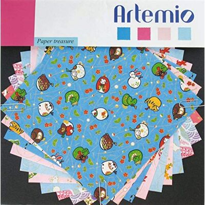 Artemio 11002052 Japanisches Papier Set 10 Blatt, pink/blau Artemio 11002052 Japanisches Papier Set 10 Blatt, pink/blau