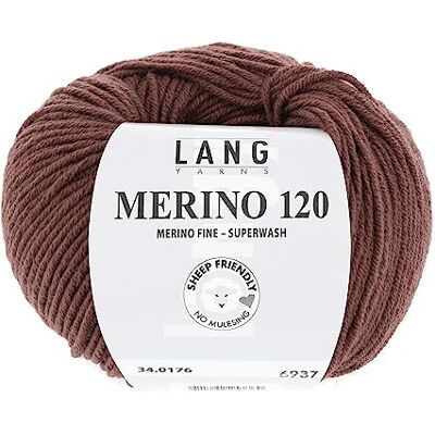 Lang Yarns Merino 120 Superwash 0180 aubergine Lang Yarns Merino 120 Superwash 0180 aubergine