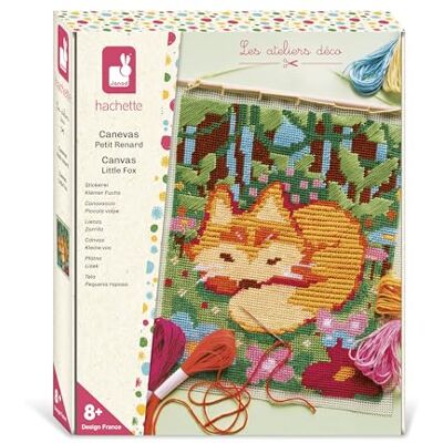Janod – Kreativset „Fuchs-Wandbehang“ – Einfache Stickerei mit bunten Garnen + Strasssteinen – DIY-Aktivität – Wandbehang-Set Ab 8 Jahren Janod – Kreativset „Fuchs-Wandbehang“ – Einfache Stickerei mit bunten Garnen + Strasssteinen – DIY-Aktivität – Wandbehang-Set Ab 8 Jahren
