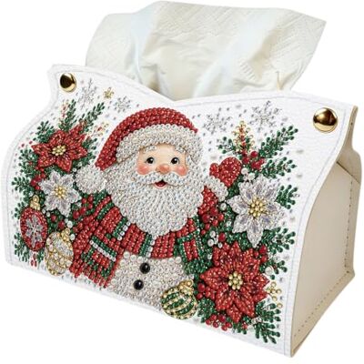 Generic Speziell geformter Diamond Art Serviettenhalter Weihnachten PU Komplettes DIY-Set, Perlenbohrer, Stift, selbstklebende Ablage, feste, strukturierte Basis, dekorativer Urlaubshalter Generic Speziell geformter Diamond Art Serviettenhalter Weihnachten PU Komplettes DIY-Set, Perlenbohrer, Stift, selbstklebende Ablage, feste, strukturierte Basis, dekorativer Urlaubshalter