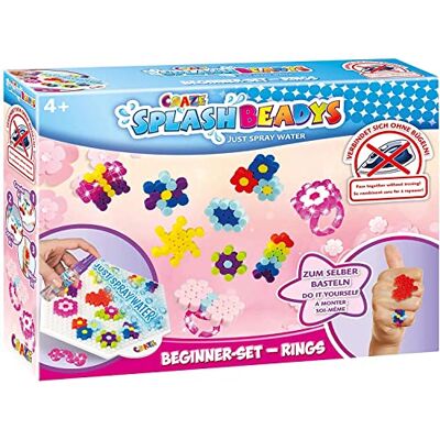 CRAZE Splash BEADYS Steckperlen Beginner-Set DIY Kinderschmuck mit Wasserperlen für Kinder Bastelset Kinder Bügelperlen Set ohne Bügeln Ringe selber Machen 17852, Klein CRAZE Splash BEADYS Steckperlen Beginner-Set DIY Kinderschmuck mit Wasserperlen für Kinder Bastelset Kinder Bügelperlen Set ohne Bügeln Ringe selber Machen 17852, Klein
