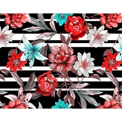 HEKO PANELS Stoff Oxford Wasserdichte Meterware CanvasPolyester Stoff Zum Nähen Nähstoffe Möbelstoffe Dekostoffe Handwerken Wasserabweisend Blickdicht Blumen Bunt Schwarz 100 x 155 cm HEKO PANELS Stoff Oxford Wasserdichte Meterware CanvasPolyester Stoff Zum Nähen Nähstoffe Möbelstoffe Dekostoffe Handwerken Wasserabweisend Blickdicht Blumen Bunt Schwarz 100 x 155 cm