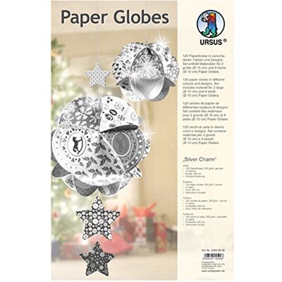 Unbekannt Ursus 23090099 Designkreise Paper Globes Silver Charm Unbekannt Ursus 23090099 Designkreise Paper Globes Silver Charm
