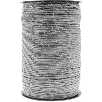 Stafil Thai Cord Glitter, Kordelgarn Ø 3 mm für Häkeltaschen, 1 Rolle à 400 g/200 m, Farbe Hellgrau/Silber Stafil Thai Cord Glitter, Kordelgarn Ø 3 mm für Häkeltaschen, 1 Rolle à 400 g/200 m, Farbe Hellgrau/Silber