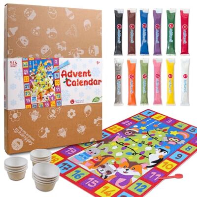 Sabbiarelli – Maxi-Set Adventskalender 5+ Sand-Art-Kit für Weihnachten Enthält 1 Klebeposter, Farbsand und Zubehör 100% Made in Italy Kreativer Bastelspaß Kinder 5-12 Jahre Sabbiarelli – Maxi-Set Adventskalender 5+ Sand-Art-Kit für Weihnachten Enthält 1 Klebeposter, Farbsand und Zubehör 100% Made in Italy Kreativer Bastelspaß Kinder 5-12 Jahre