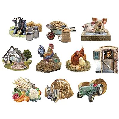 Ideen mit Herz 3-D Motive, ausgestanzt, ca. 7-10 cm, 10 Stück im Beutel Bilder zum Basteln & Dekorieren Grußkarten selber machen Bildmotive für Scrapbooking & DIY-Deko (Bauernhof) Ideen mit Herz 3-D Motive, ausgestanzt, ca. 7-10 cm, 10 Stück im Beutel Bilder zum Basteln & Dekorieren Grußkarten selber machen Bildmotive für Scrapbooking & DIY-Deko (Bauernhof)